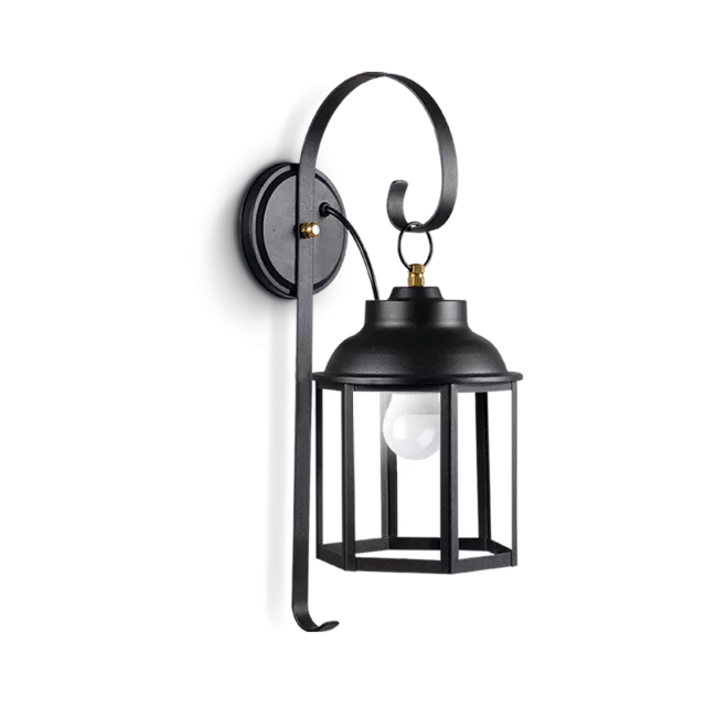 FAROL HEXAGONAL CON MENSULA Y ARO MOVIL