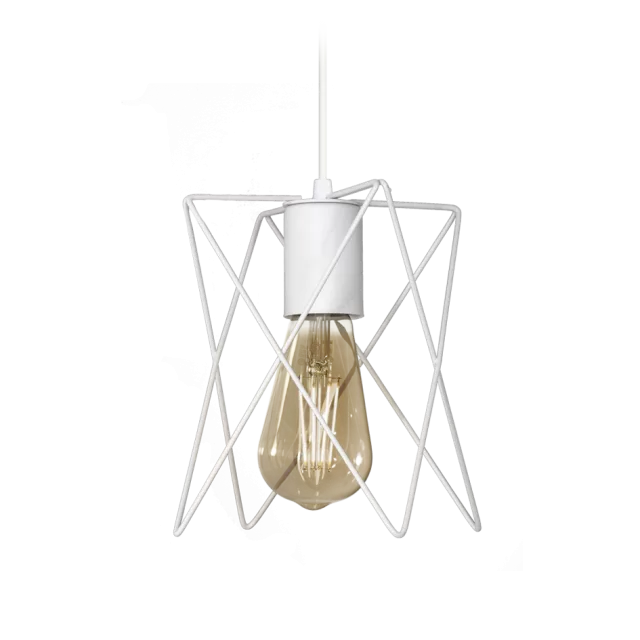 COLGANTE JAULA ESTRELLA MINI 1  LUZ C/FLORON Ø10CM
