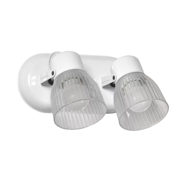APLIQUE 2 LUCES BASE OVAL RAD TUL TERMOPLASTICA RAYE INTERMEDIA