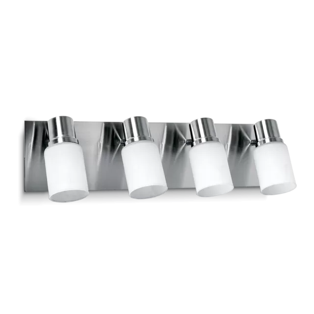 APLIQUE RECTANGULAR 4 LUCES TULIPA TUBO