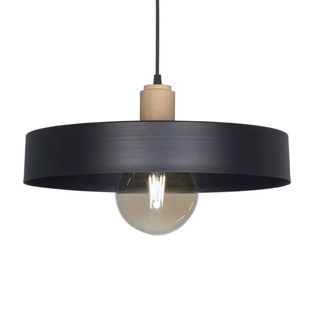 COLGANTE CHAPA 1L CON DETALLE EN MADERA