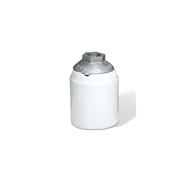 PORTALAMPARAS DE PORCELANA E40 CAMPANA ALUMINIO FIJ 5/8" (GOLIATH)