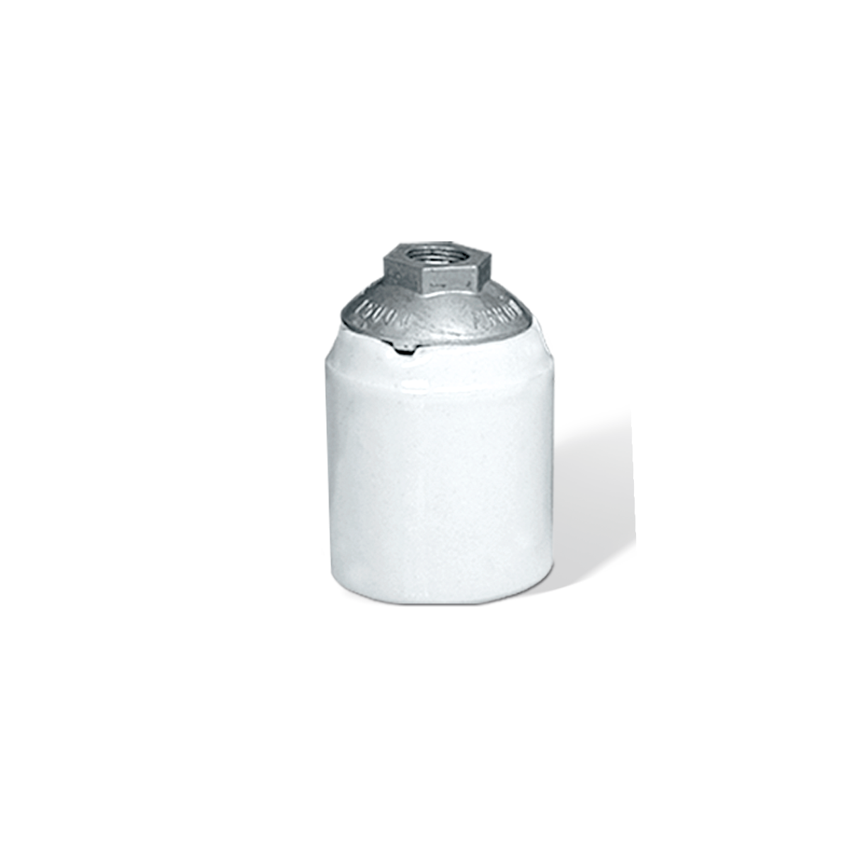 PORTALAMPARAS DE PORCELANA E40 CAMPANA ALUMINIO FIJ 5/8" (GOLIATH)