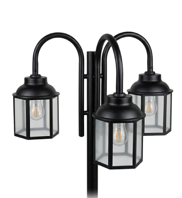 FAROL HEXAGONAL 3L CON COLUMNA DE 2,5M